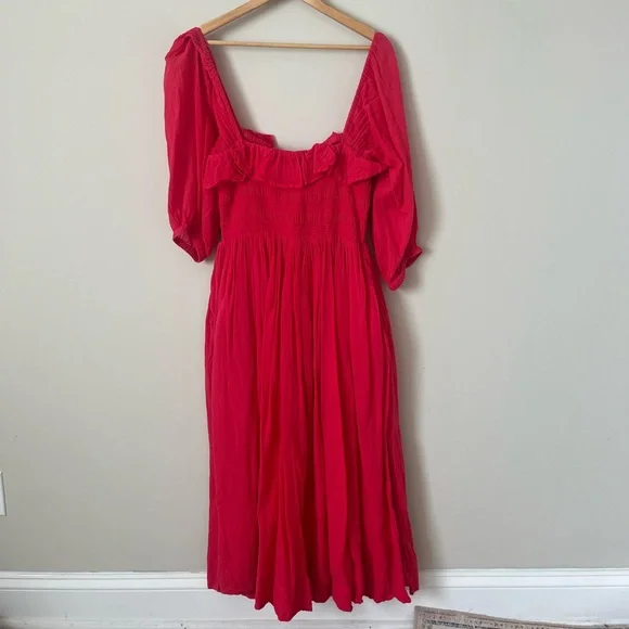 Free People | Dresses | Oasis Free People Red Dress | Poshmark